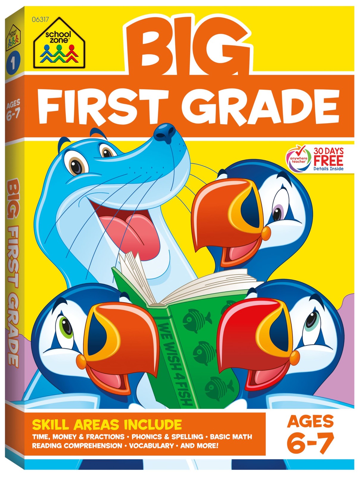 School Zone Big First Grade Workbook: 320 Pages, 1st Grade, Reading Comprehe…