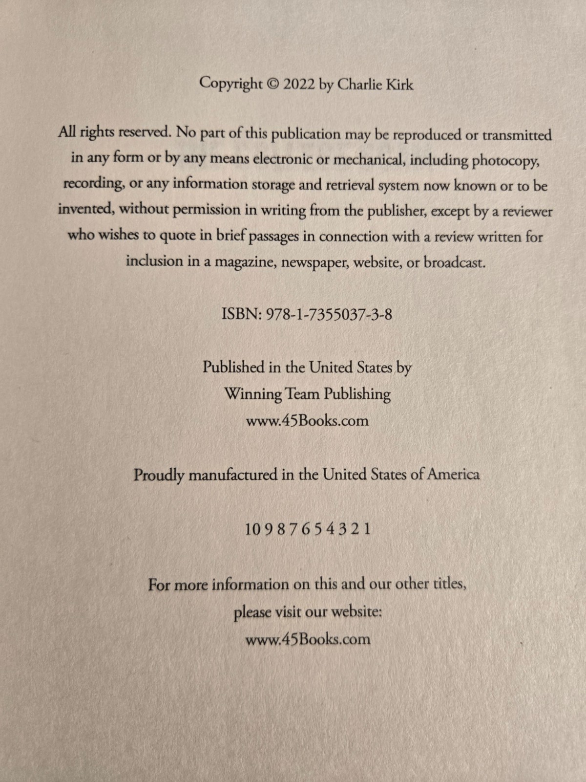 The College Scam By Charlie Kirk 2022 First Edition First Print HC Like New