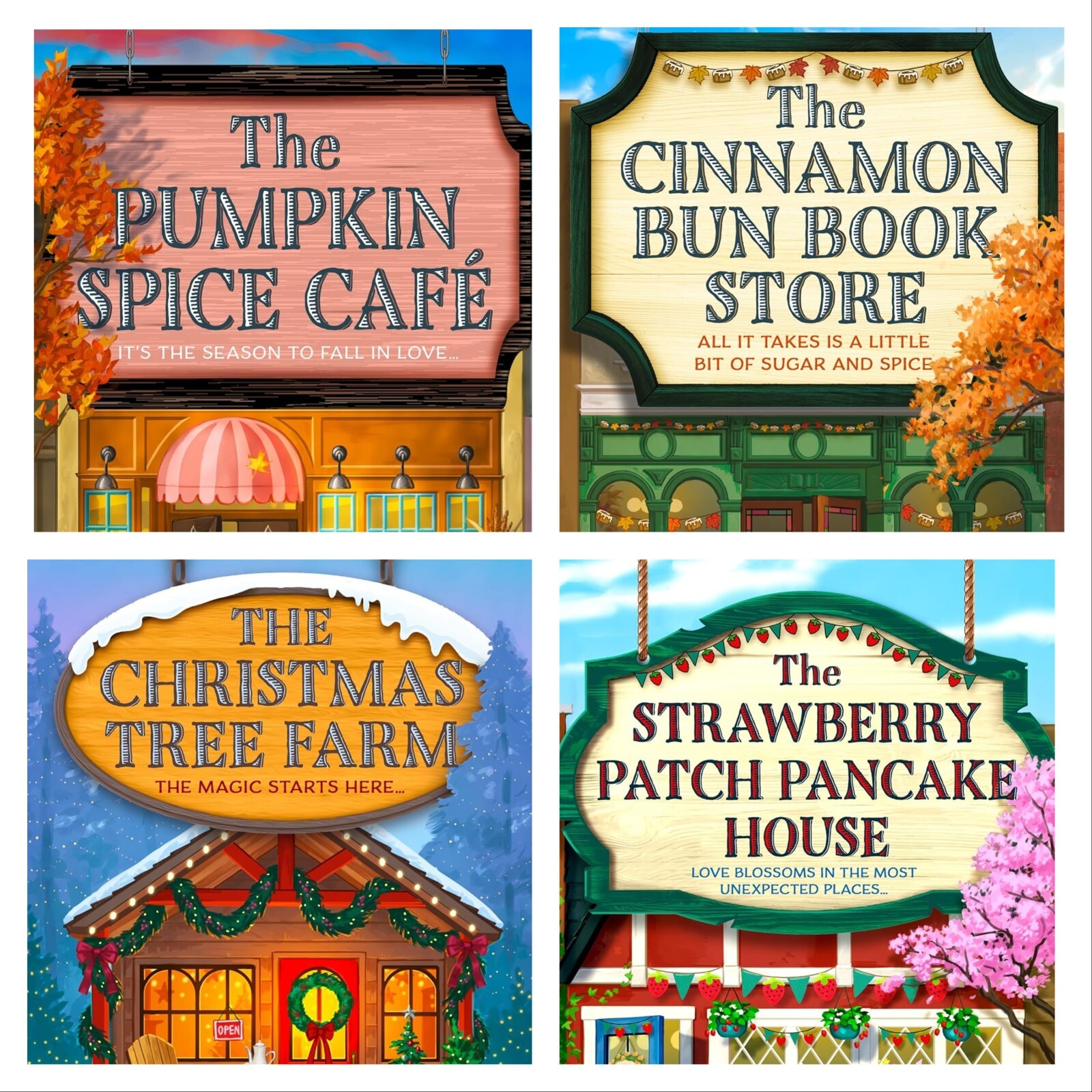 The Dream Harbor Series Pumpkin spice , Cinamon, Christams Tree,Strawberry Stack