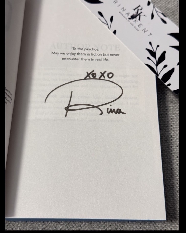 God of Ruin By Rina Kent Signed Deluxe Edition Blue Sprayed Edges Legacy of Gods