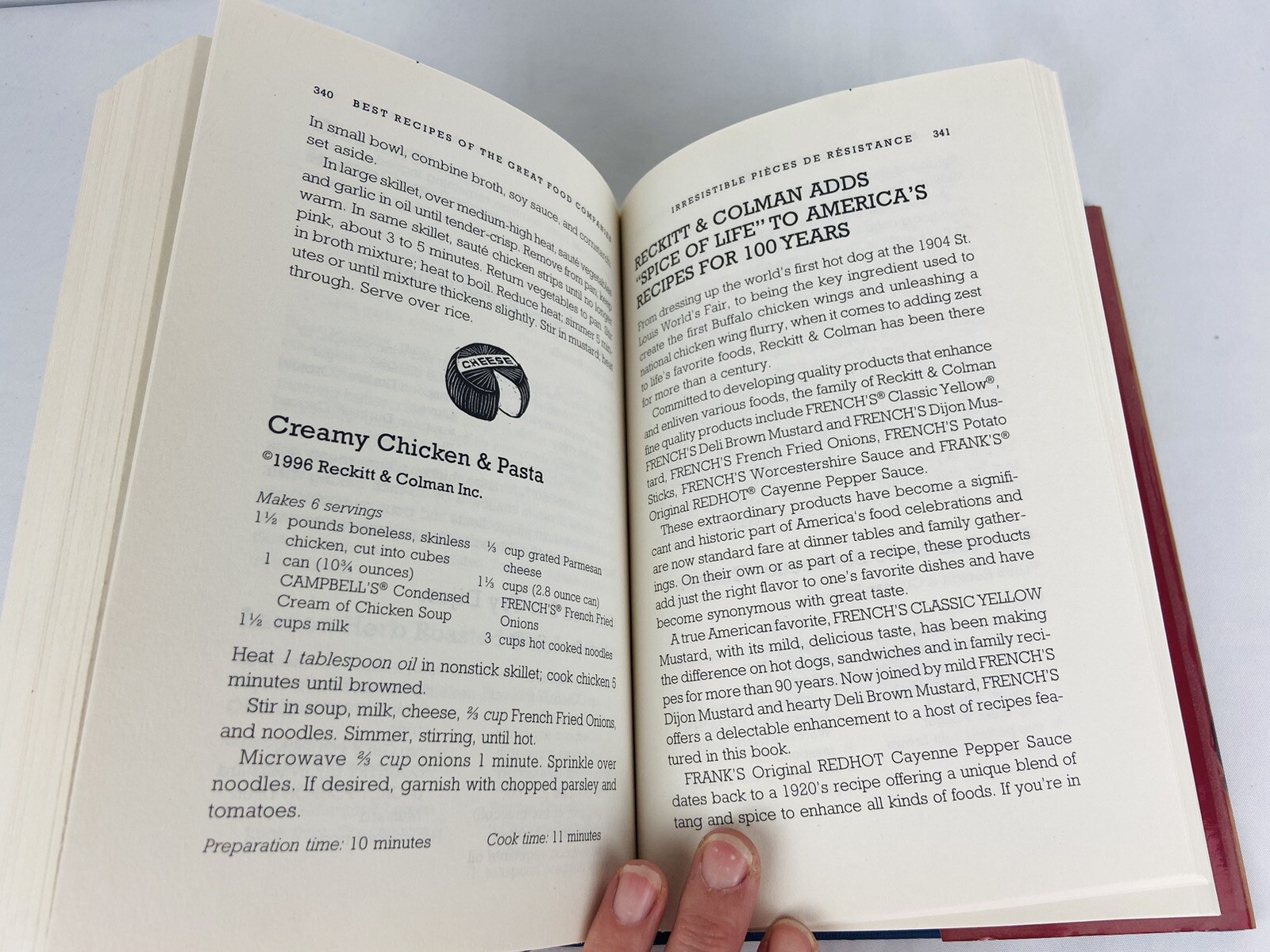 Vintage Cookbook: Best Recipes of the Great Food Companies 512 Pages HC Book