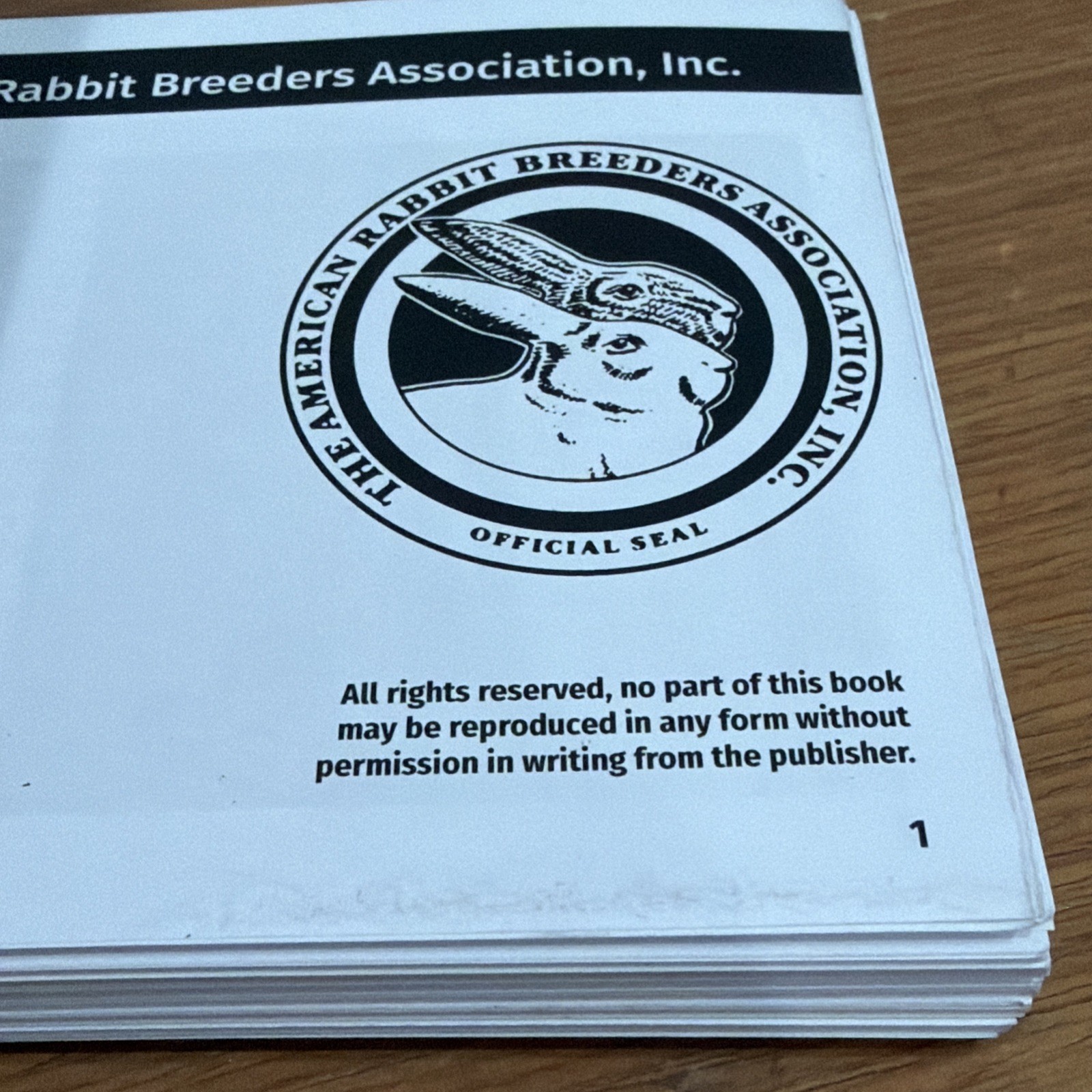 ARBA STANDARD OF PERFECTION 2026-2030 BY American Rabbit Breeders Association