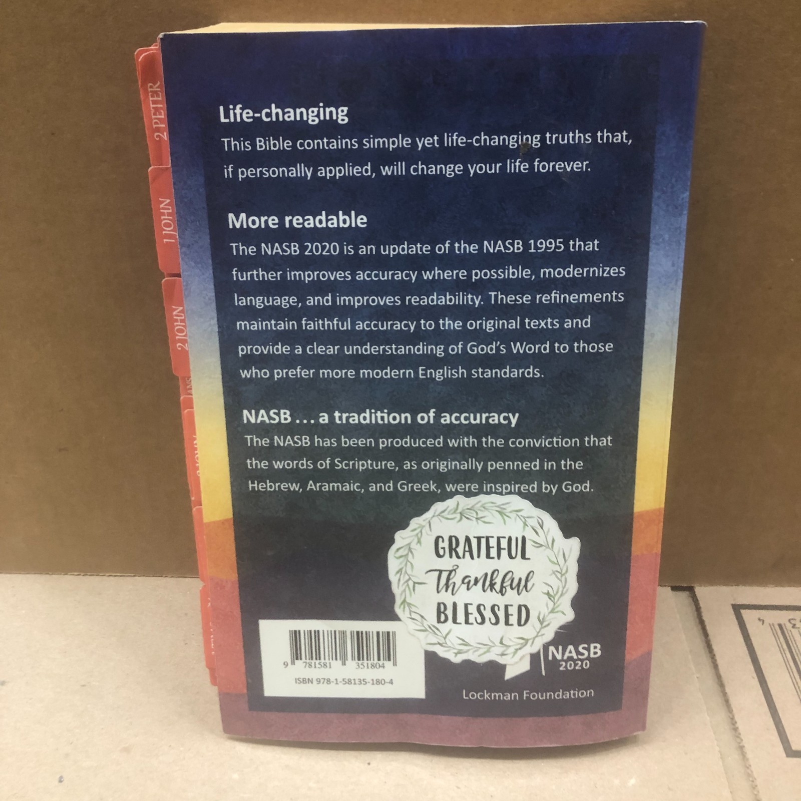Holy Bible NASB 2020 Lockman Foundation Paperback Religion Outreach Edition