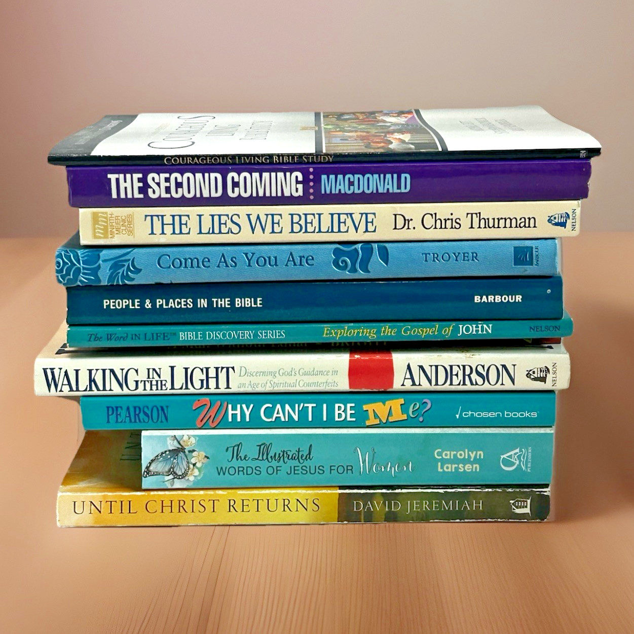 Lot of 10 Christian Books ~ Mixed Title Book Bundles ~ Bible Studies and More