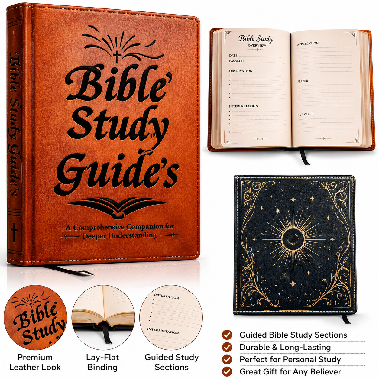 66-Page Bible Study Guide, Daily Devotional Journal,Study Notebook Based Planner