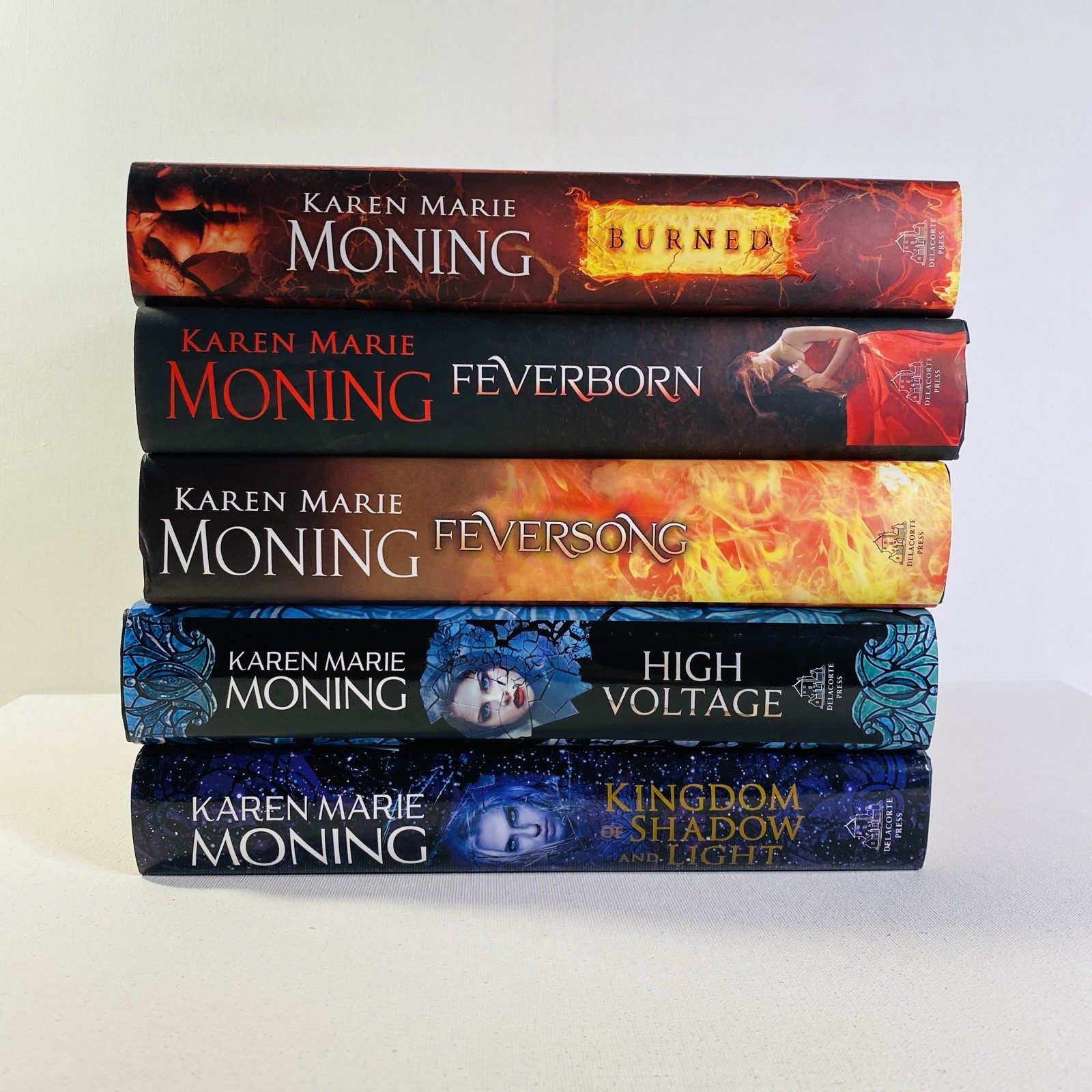 Feversong by Karen Marie Moning LOT OF 5 w/ Feverborn, Burned, High Voltage, &