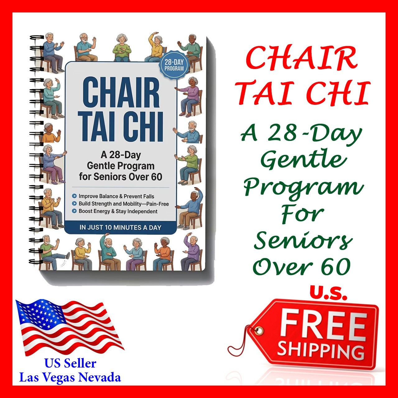 Chair Tai Chi for Seniors Over 60 Simple Seated Flows and 10Minute Routines f…