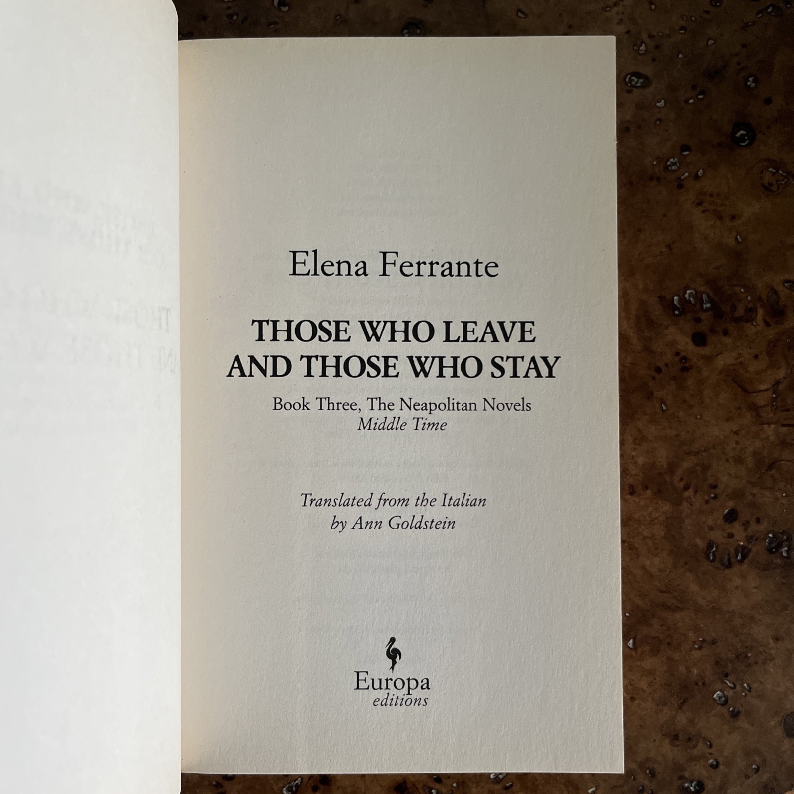 Elena Ferrante Neapolitan Novels—Complete Set, 4 Books—Europa Editions
