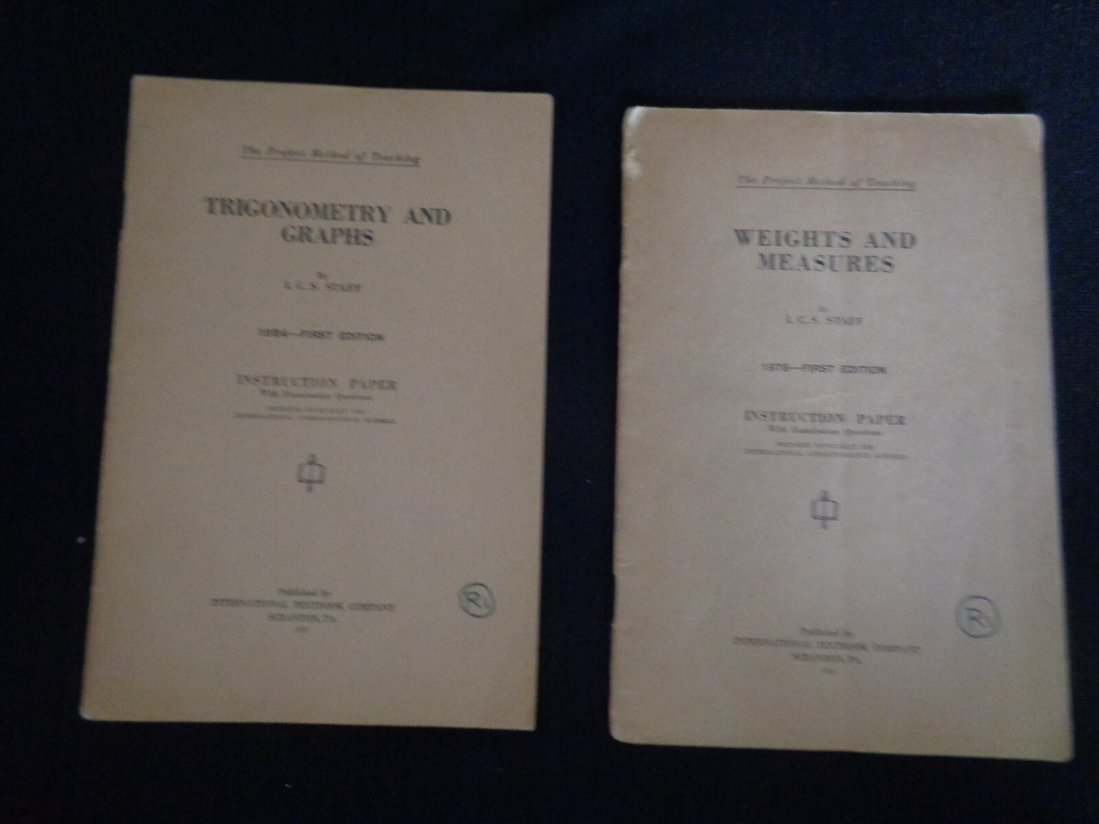 1927 Vintage Project Method Of Teaching Instruction Booklets Geometrical Drawing