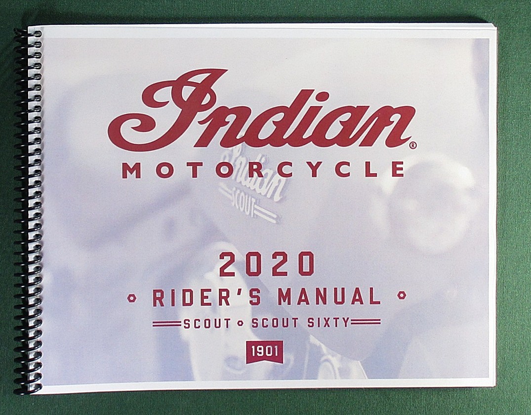 2020 Indian Scout Rider’s Manual with Protective Covers