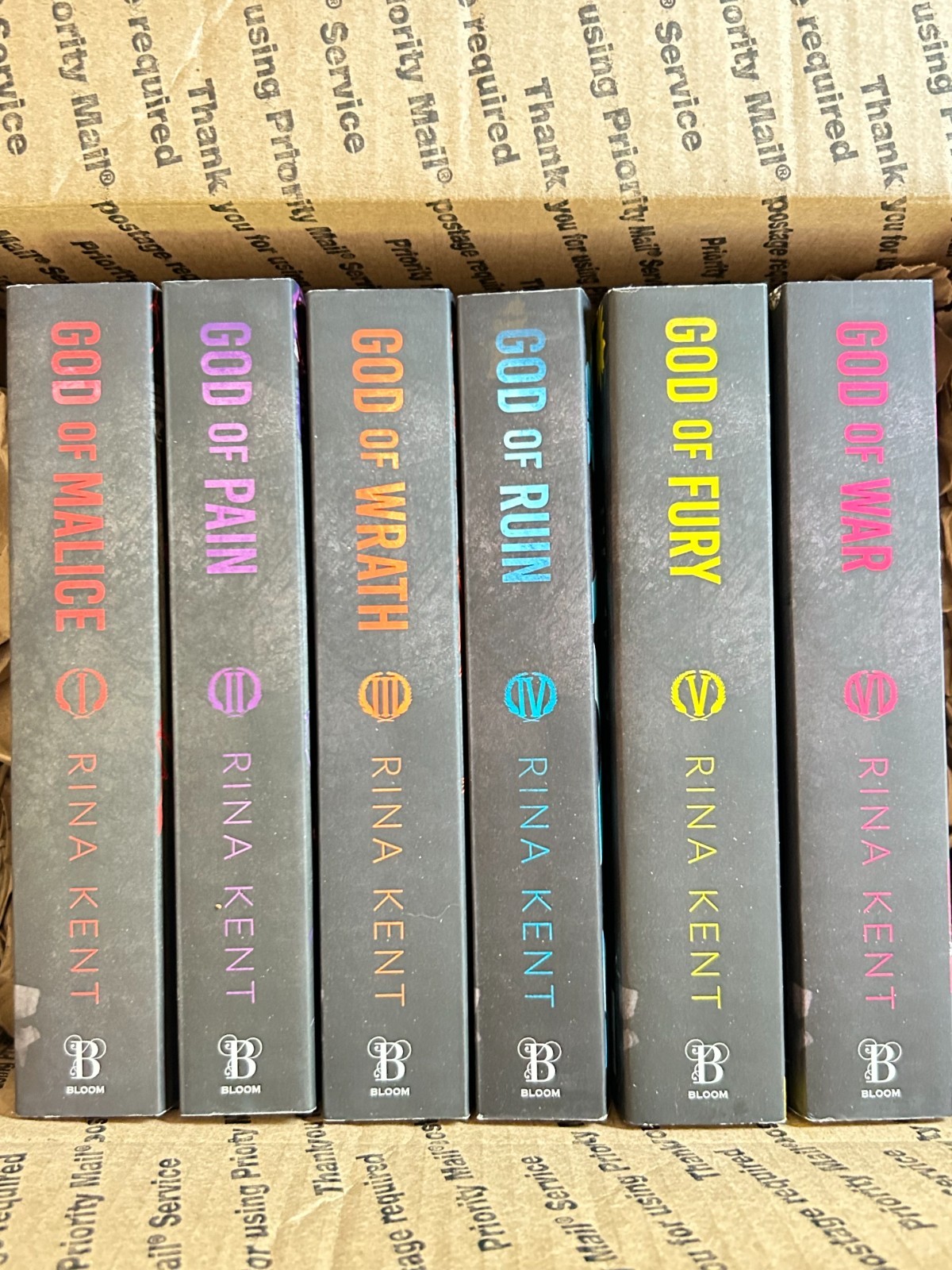 Bloom Books .. 2024/2025 Lot of 6 TRD PBKs .. Legacy of Gods Series by Rina Kent