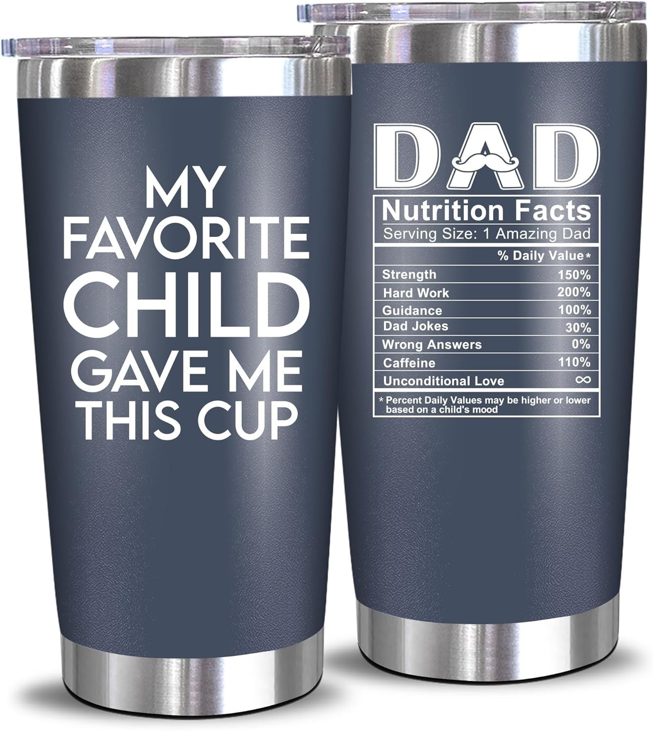 Insulated 20 oz Dad Tumbler – Perfect Gift from Daughter or Son for Father’s Day