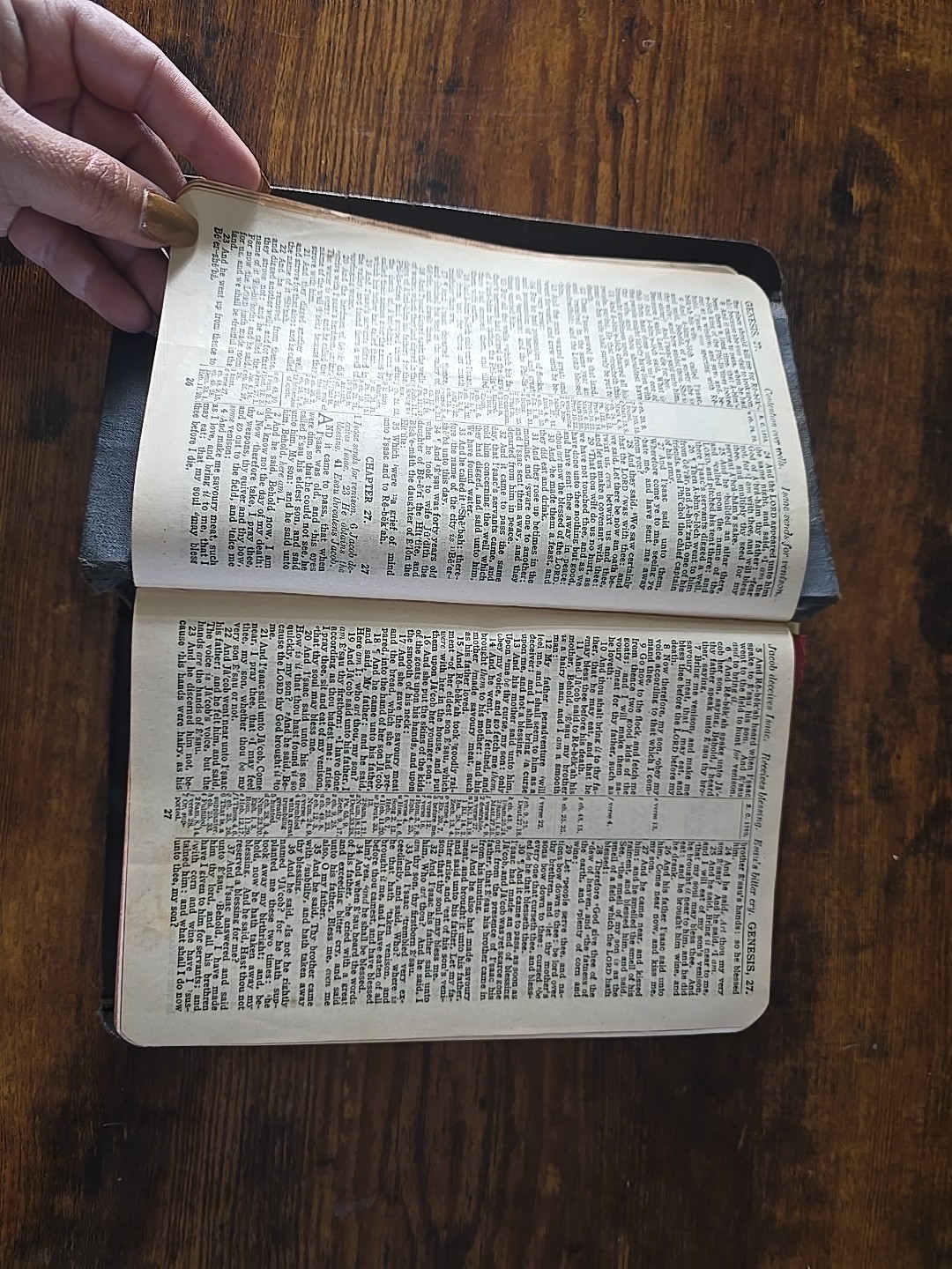 Holy Bible Self Pronouncing With the Words of Christ Printed in Red vintage