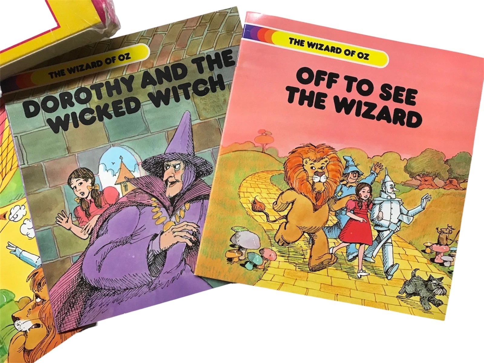 4 Wizard of Oz Books: Off To See The Wizard/Dorothy & Wicked Witch/Over Rainbow+