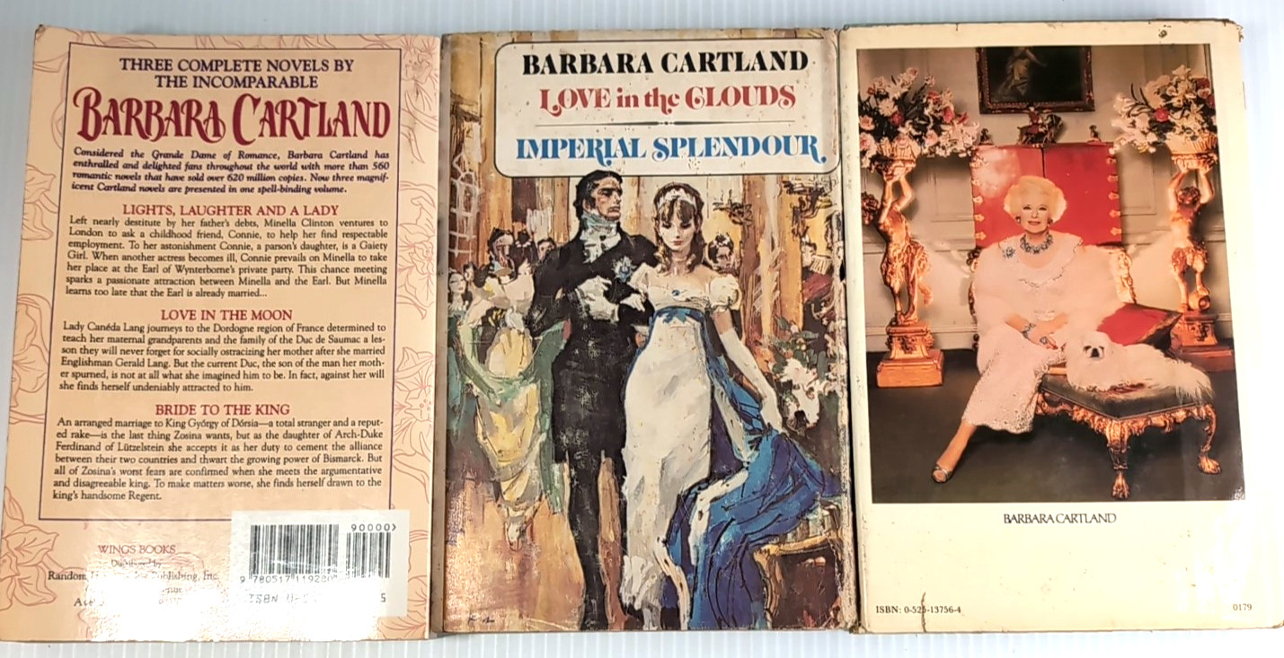 Vintage Anthology Historical Romance Barbara Cartland Book 3x Lights Laughter