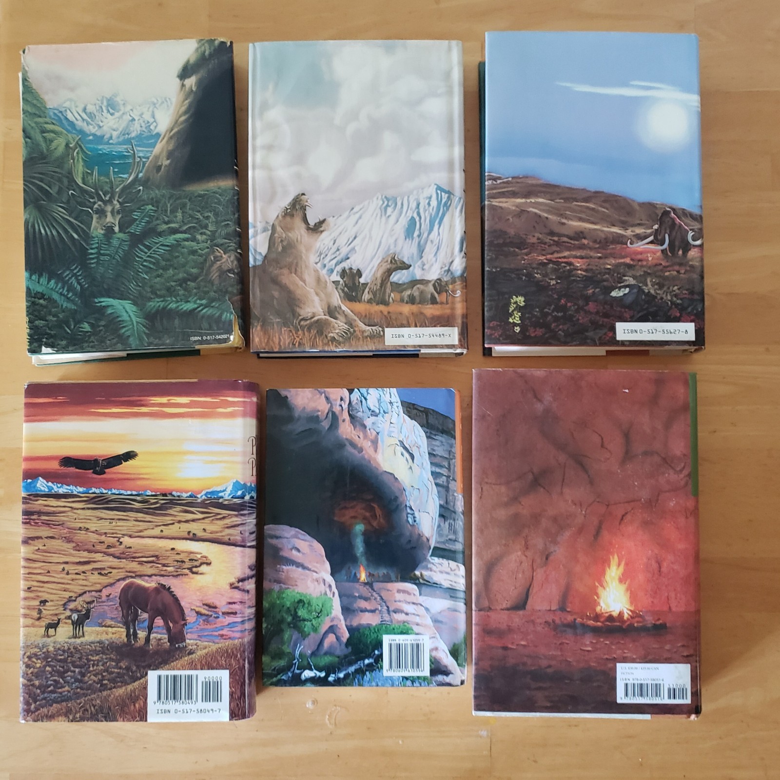 Set 6 Jean M Auel Earths Children Complete Series 1st Ed HC DJ Lot Very Good