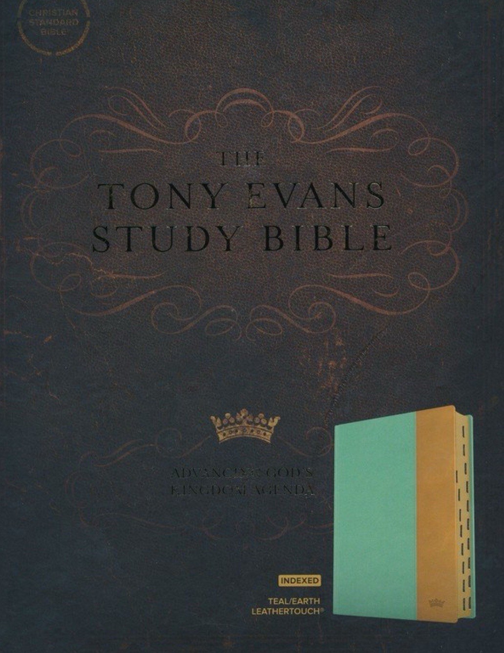 CSB Tony Evans Study Bible, Teal/Earth LeatherTouch : Advancing God’s Kingdom