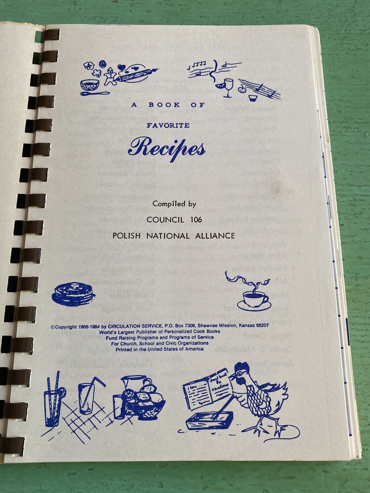 Vintage 1984 Council 106 Polish National Alliance Cookbook Recipes Cook Book