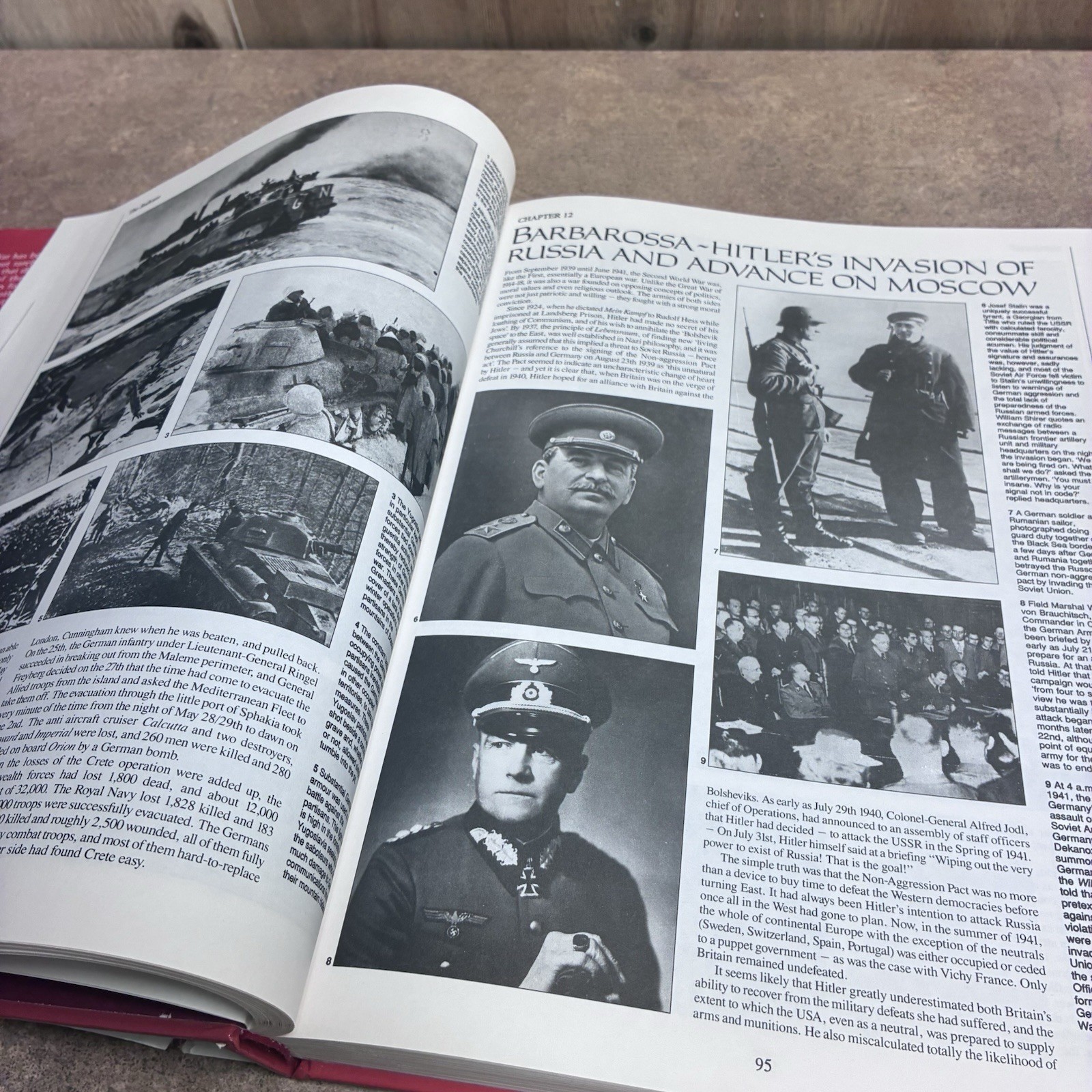 1989 World War II Hardback Book 400 Pages Featuring Over 1,350 Military Photos