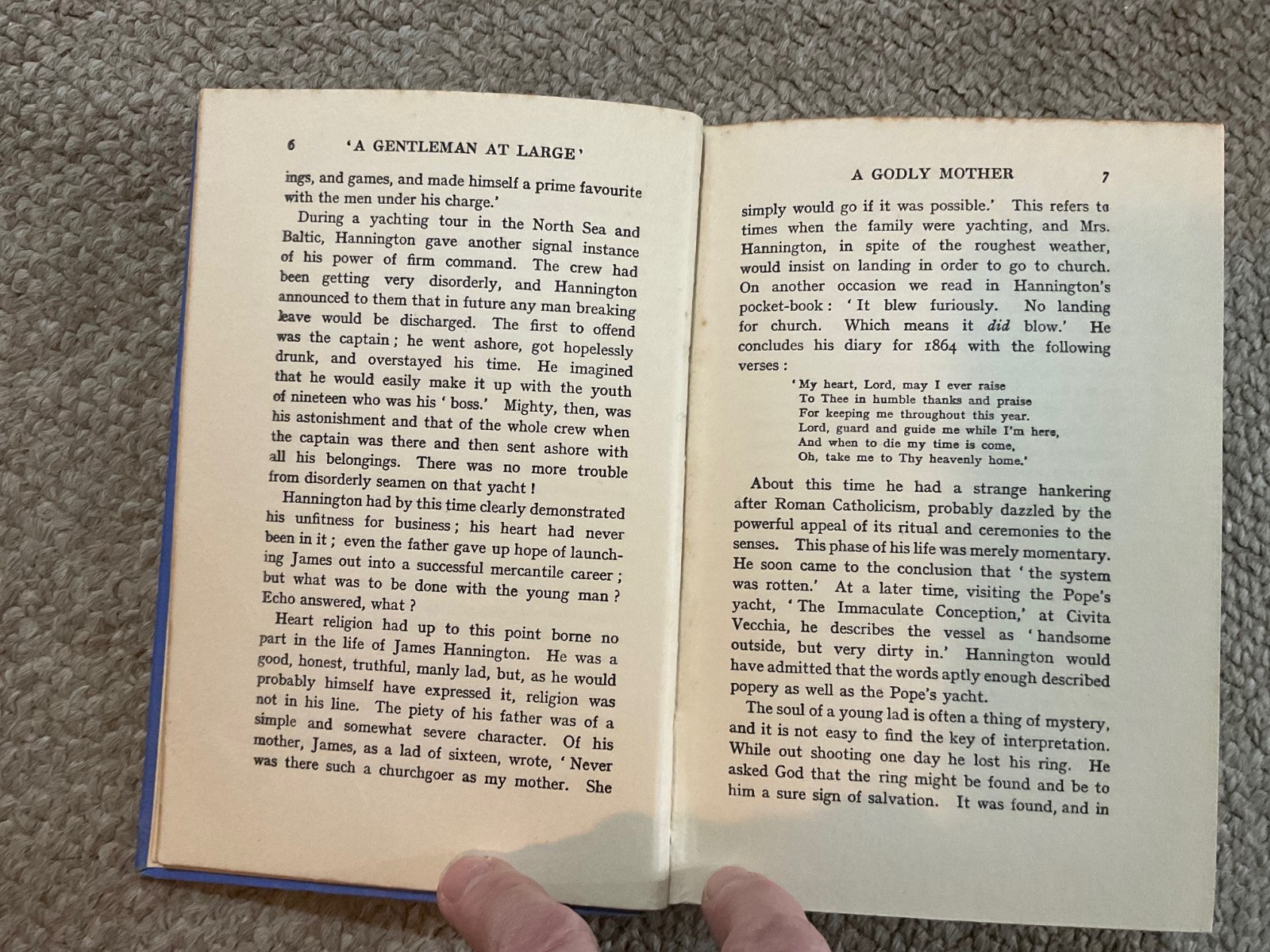 vintage Bishop Hannington book . missionary hero . W G Berry M.A. . 184 pages
