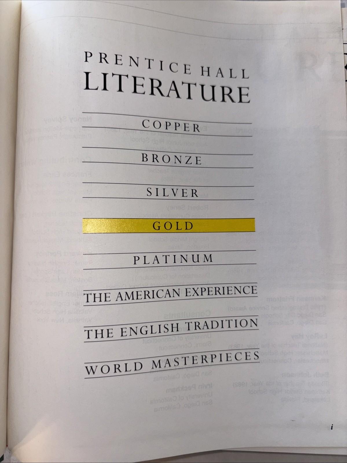 Prentice Hall Literature- Gold by Inc. Prentice-Hall 2nd Edition