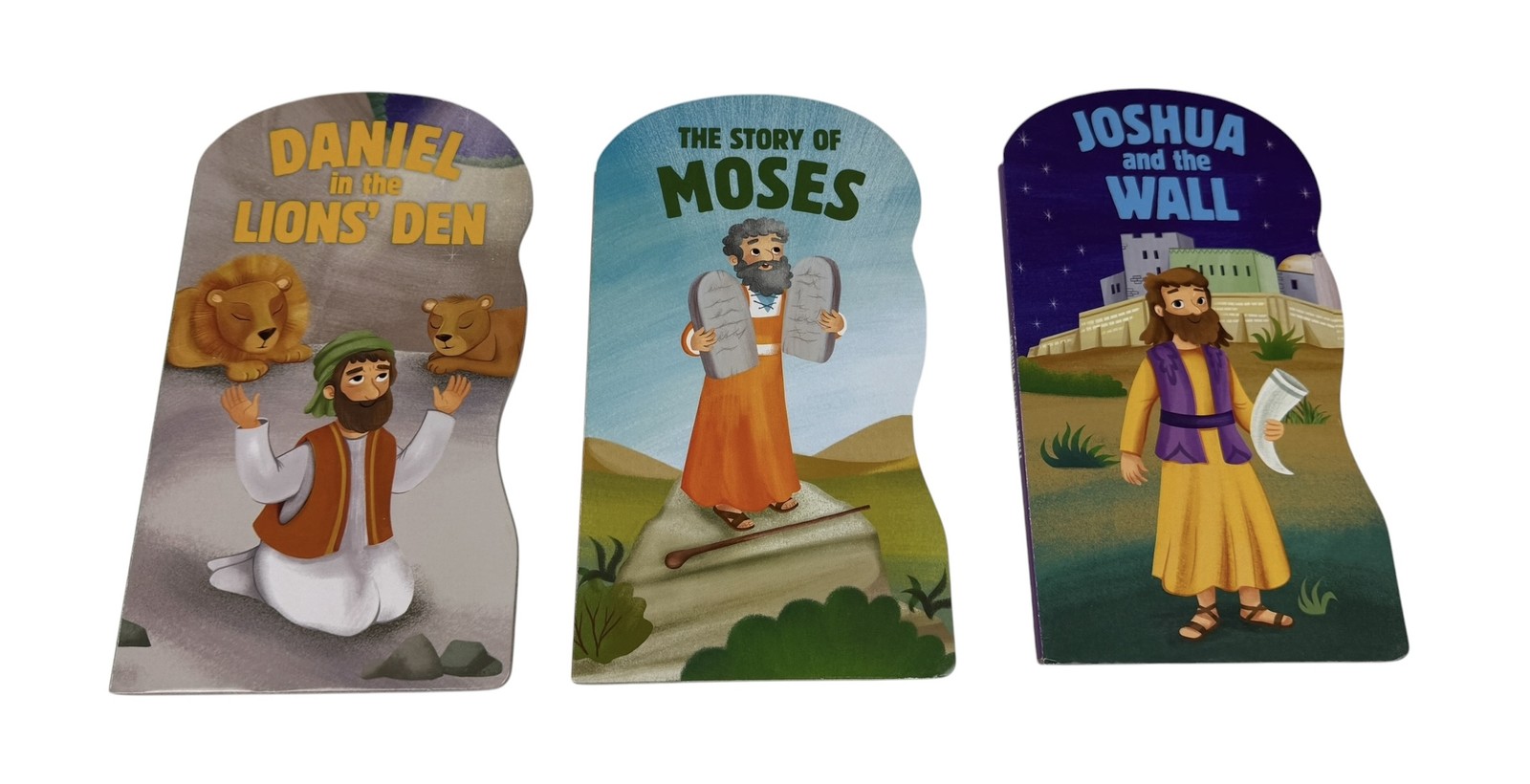 Children’s Bible Stories Board Books Set Daniel Moses Joshua Kids Religious