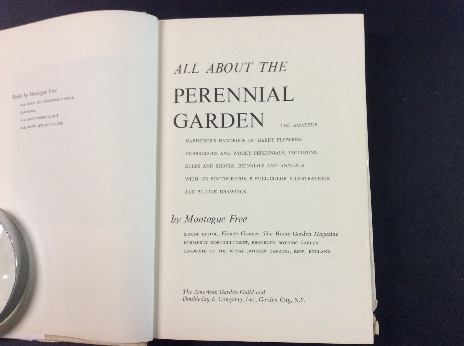 All About the Perennial Garden by Montaque Free Hardcover 1955 352 pages (AC)