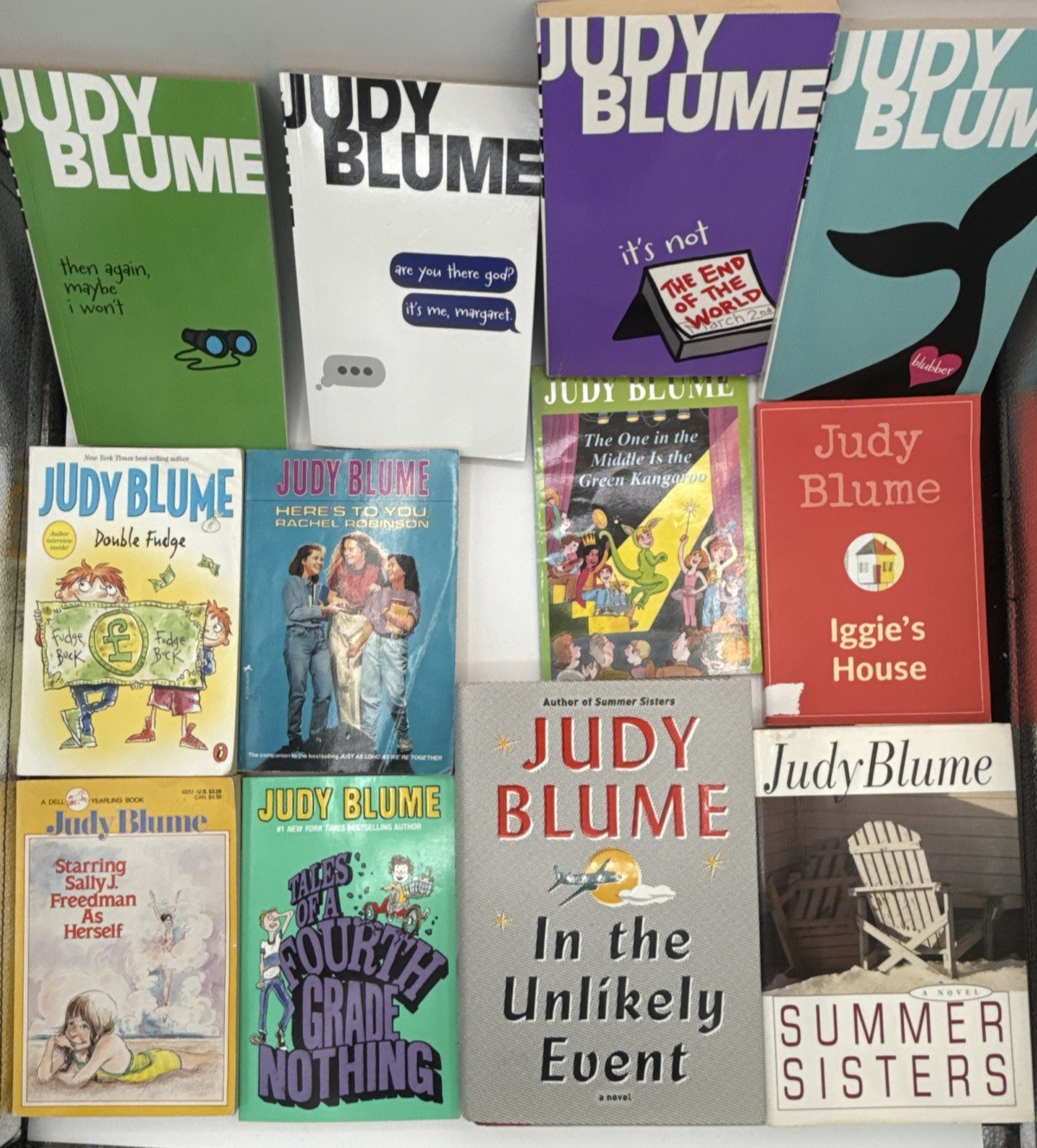 Lot of 12 Books by Judy Blume, 10 Paperback & 2 Hardback, B204