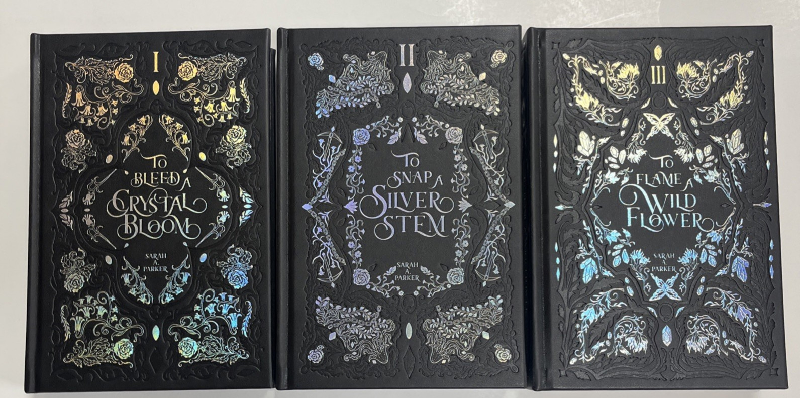Midnight Whispers Crystal Bloom Trilogy Sarah A. Parker Signed Sprayed Edges NF
