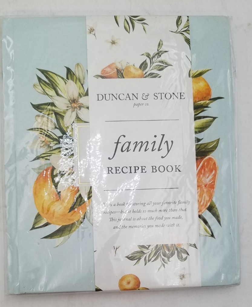 Family Recipe Book (160 Pages) by Duncan & Stone – Blank Cookbook