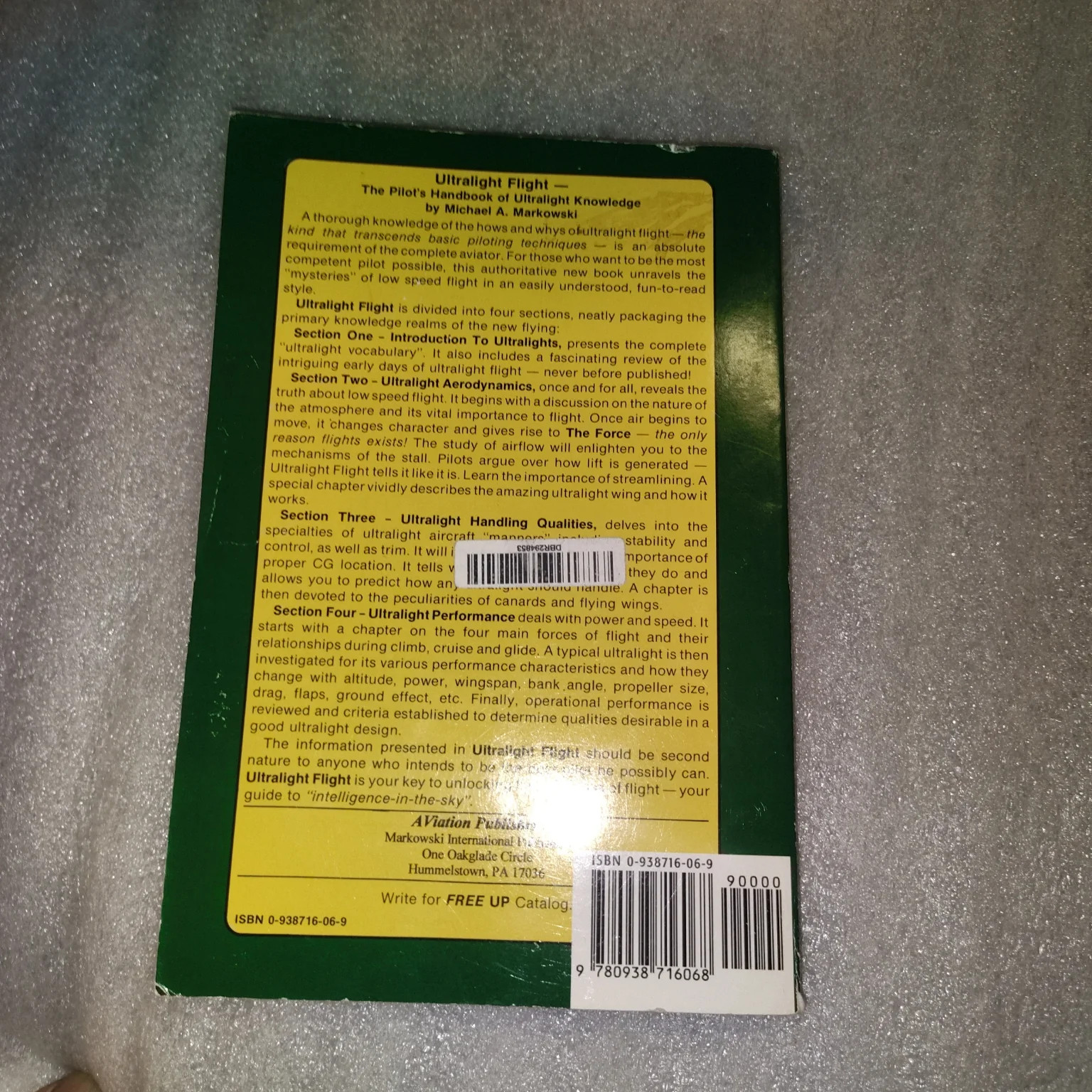 Ultralight Flight Markowski 1984 Pilot’s Handbook Aviation Publishers