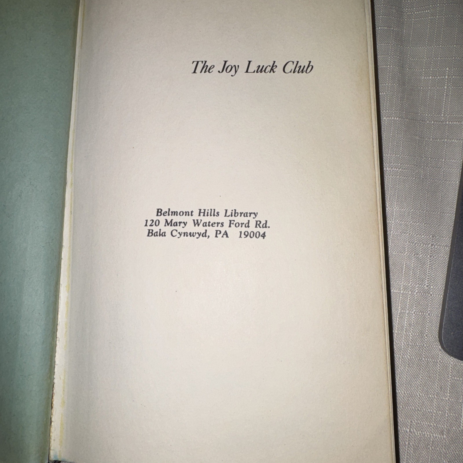 Joy Luck Club by Amy Tan (1989, Hardcover)
