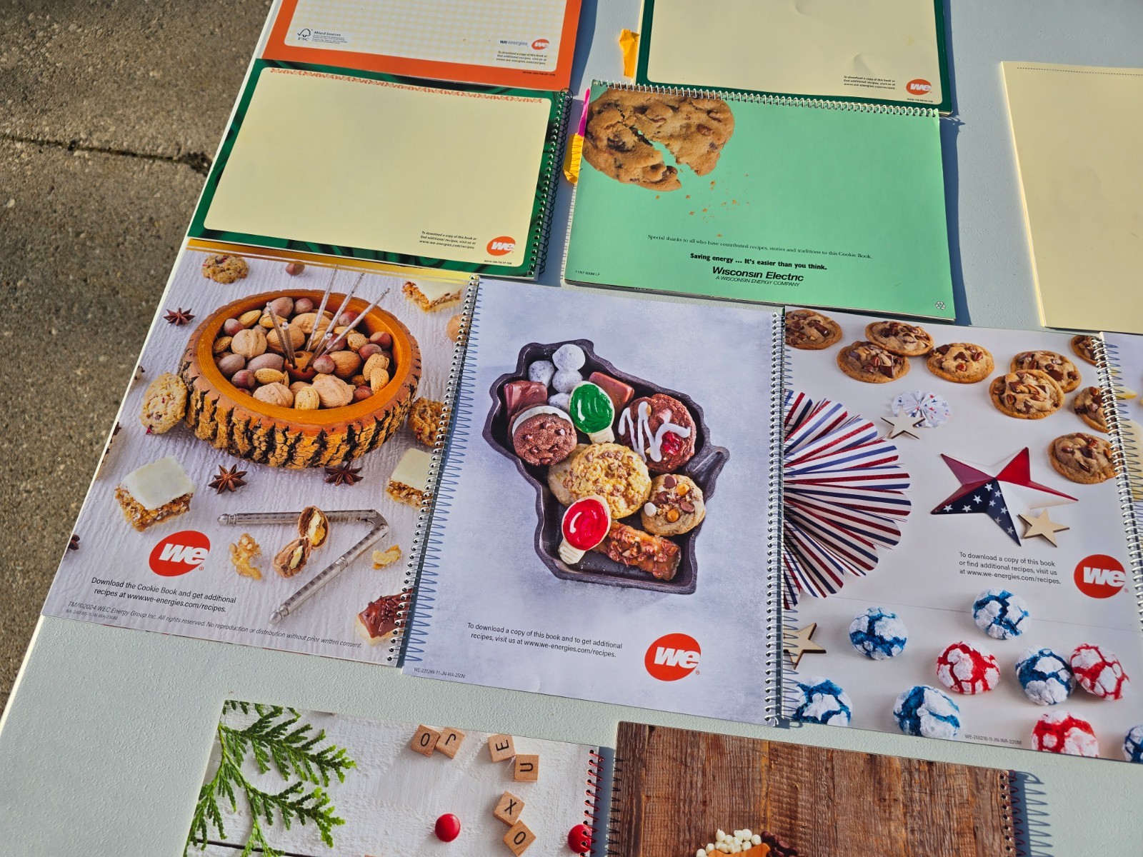 Lot of 11 Wisconsin Electric WE Energies Cookie Book Recipe Cookbooks 2006-2019