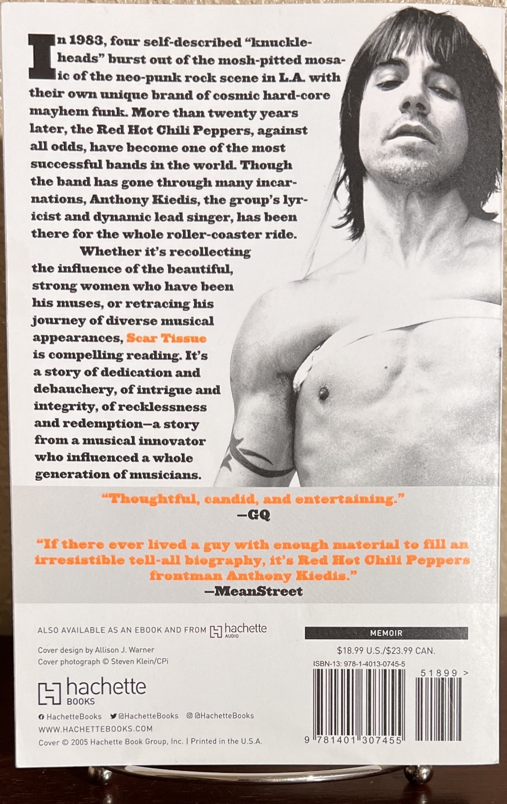 SCAR TISSUE by Anthony Kiedis (2005, Trade Paperback) Later Printing