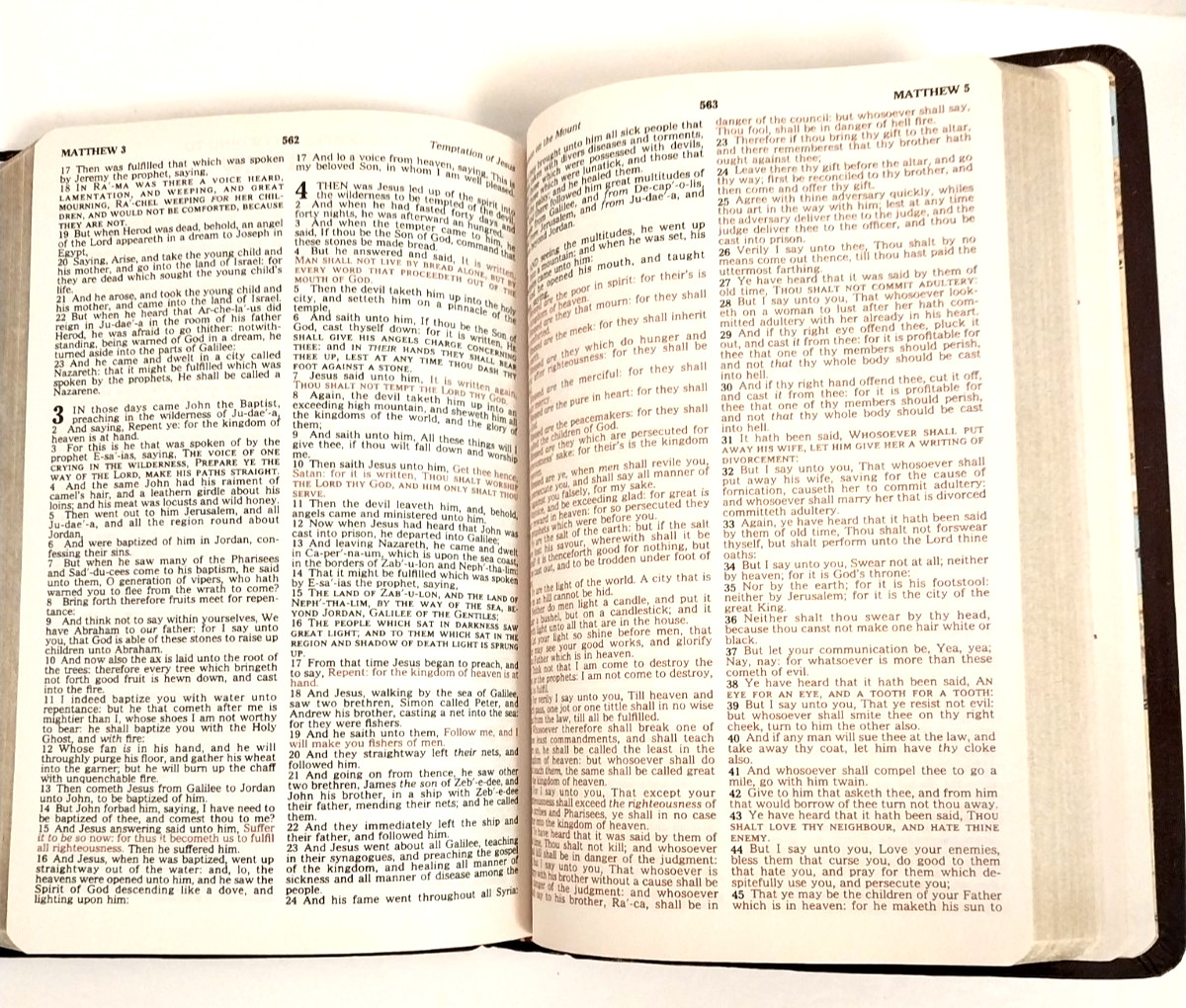 Holy Bible Concordance KJV Red Letter 1973 Burgandy Word Aflame Press