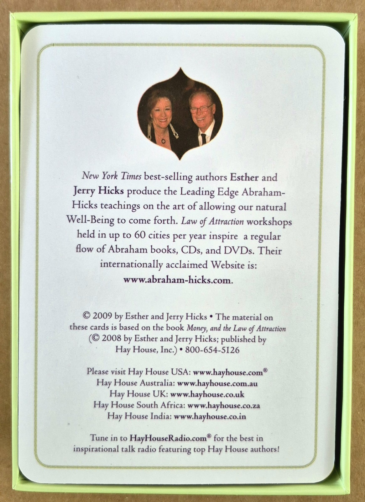 Money and The Law Of Attraction Cards Esther Jerry Hicks 60-Card Deck Hay House