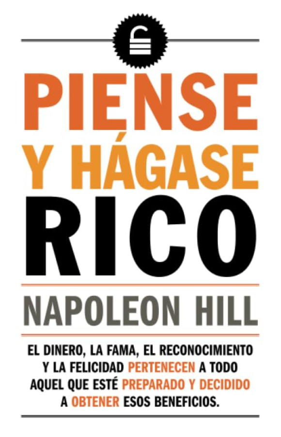 Libro PIENSE Y HAGASE RICO Por Napoleon Hill Edición En Español, 288 Pages, NEW,
