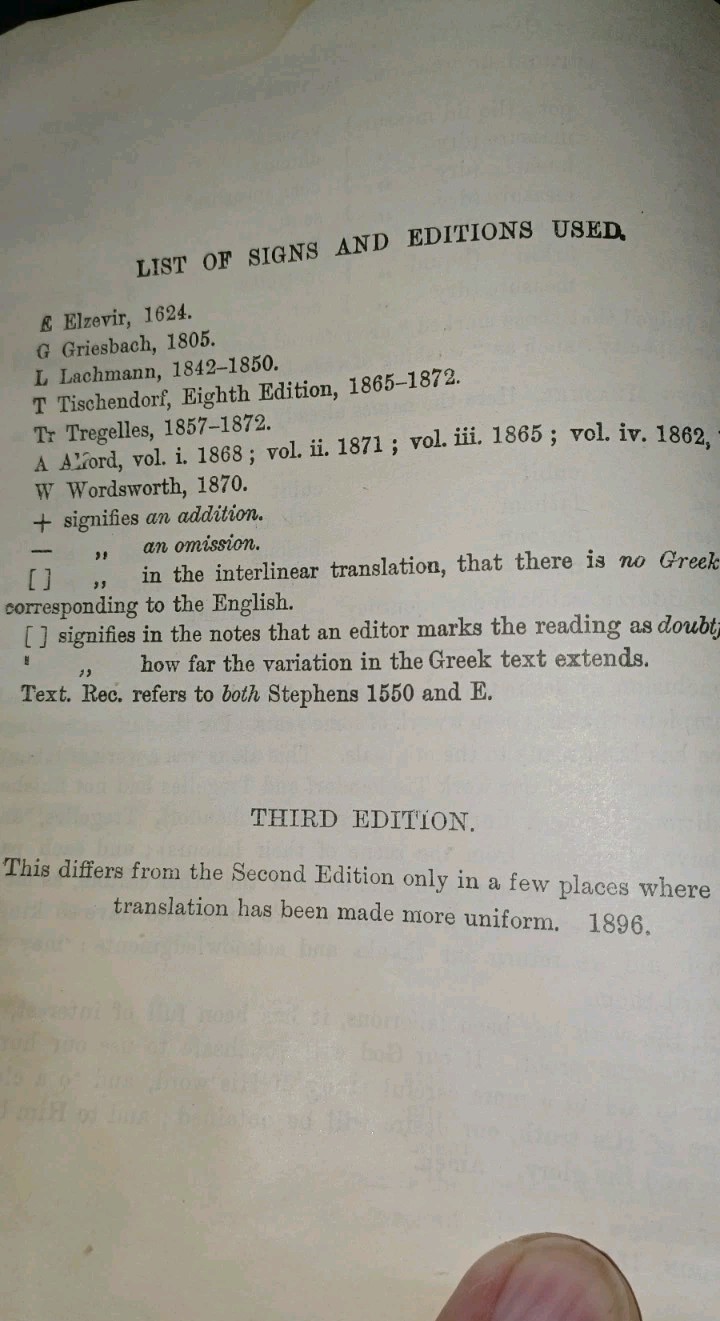 The Englishmans Greek New Testament Interlinear Literal Translation 1896 SEE PIC
