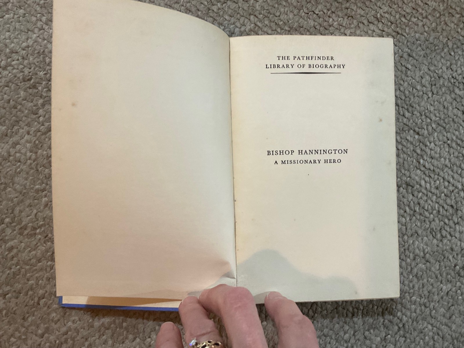 vintage Bishop Hannington book . missionary hero . W G Berry M.A. . 184 pages