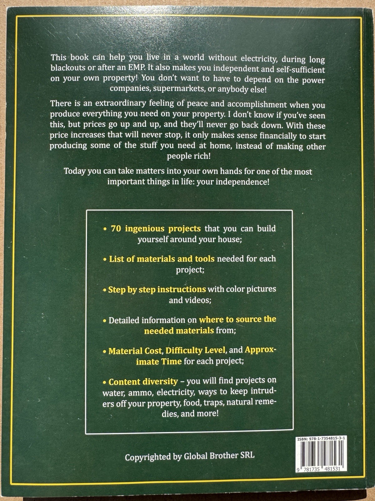 NO GRID Survival Projects : How to Produce Everything You Need on Your Property