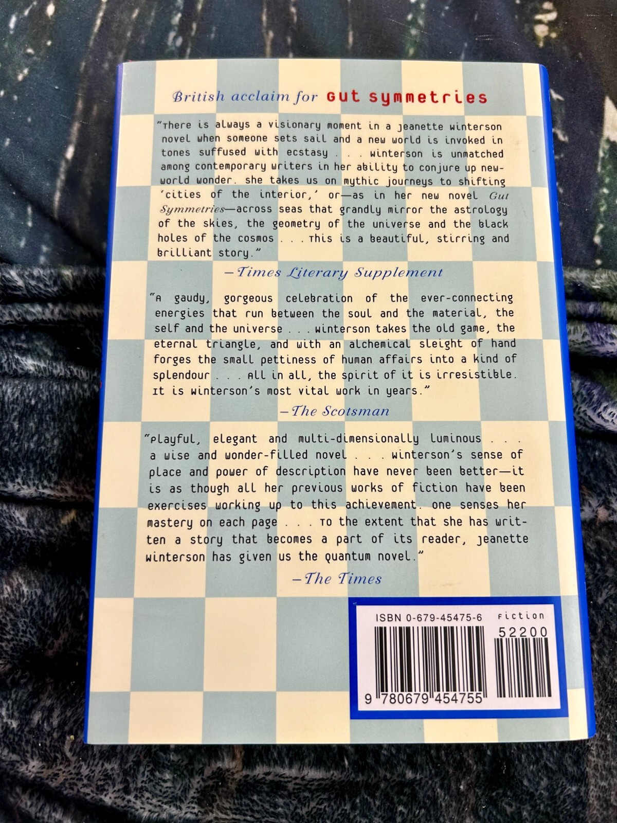 GUT SYMMETRIES JEANETTE WINTERSON HARDCOVER BRAND NEW ***FREE SHIPPING***