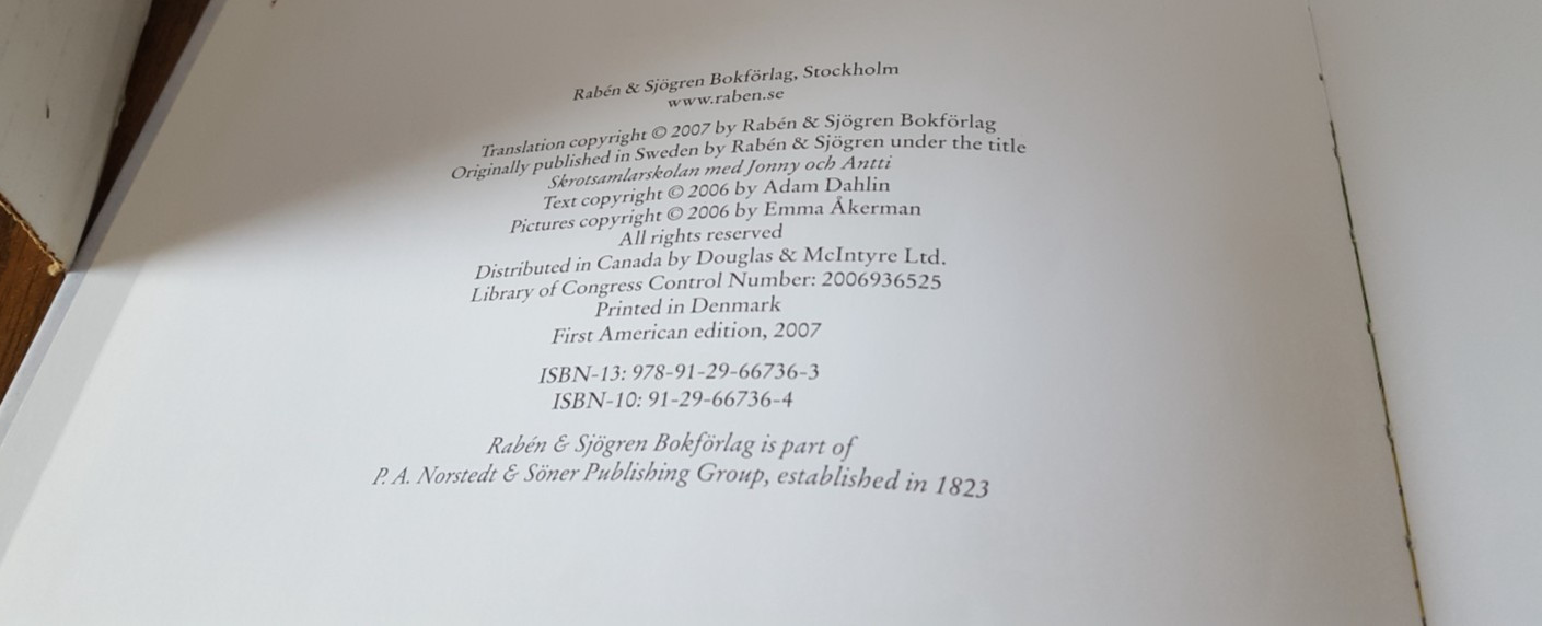Junk Collector School By Adam Dahlin And Emma Akerman (2007 R&S Books)