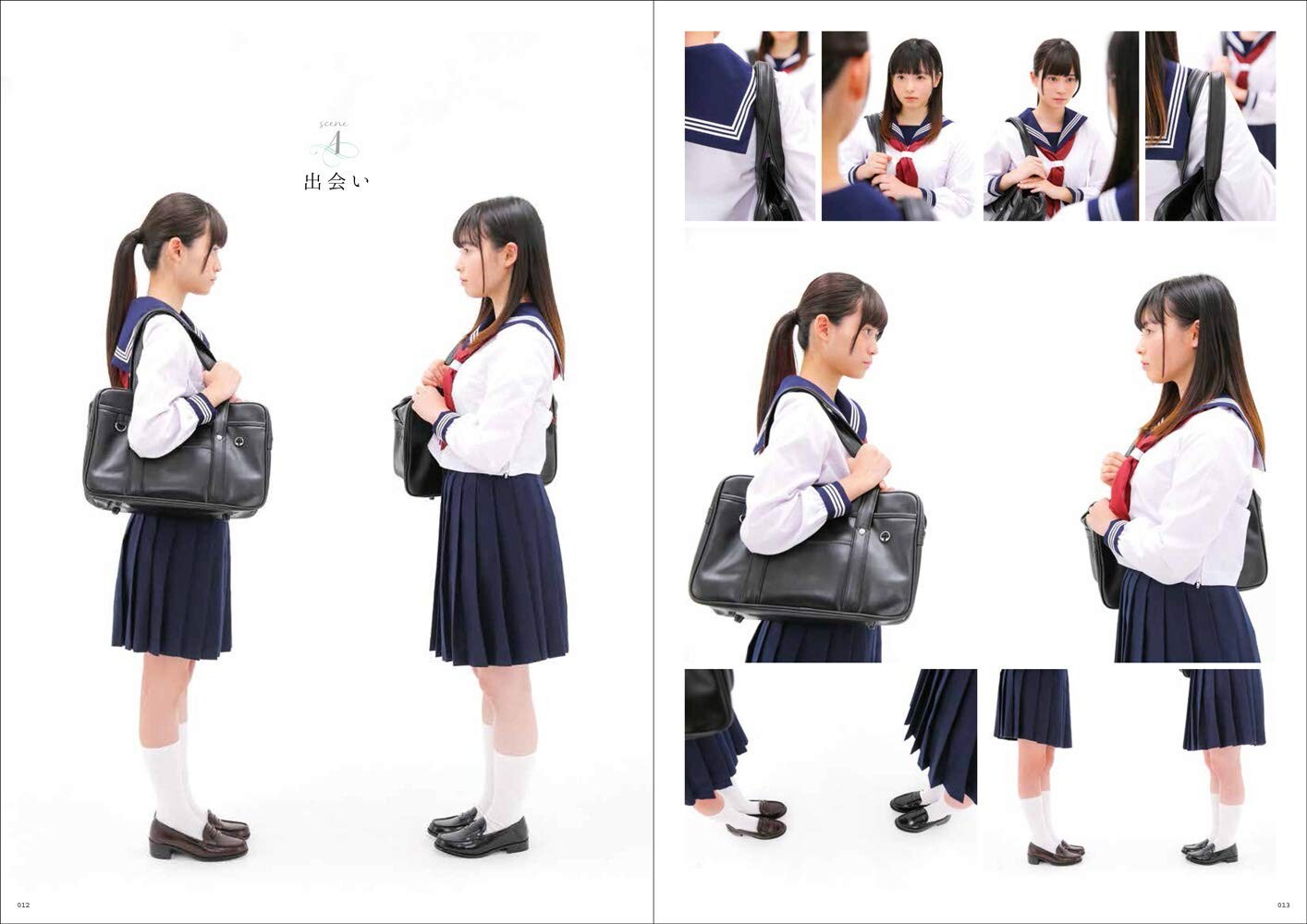 A collection of poses for drawing two people attracted to each other in the Yuri