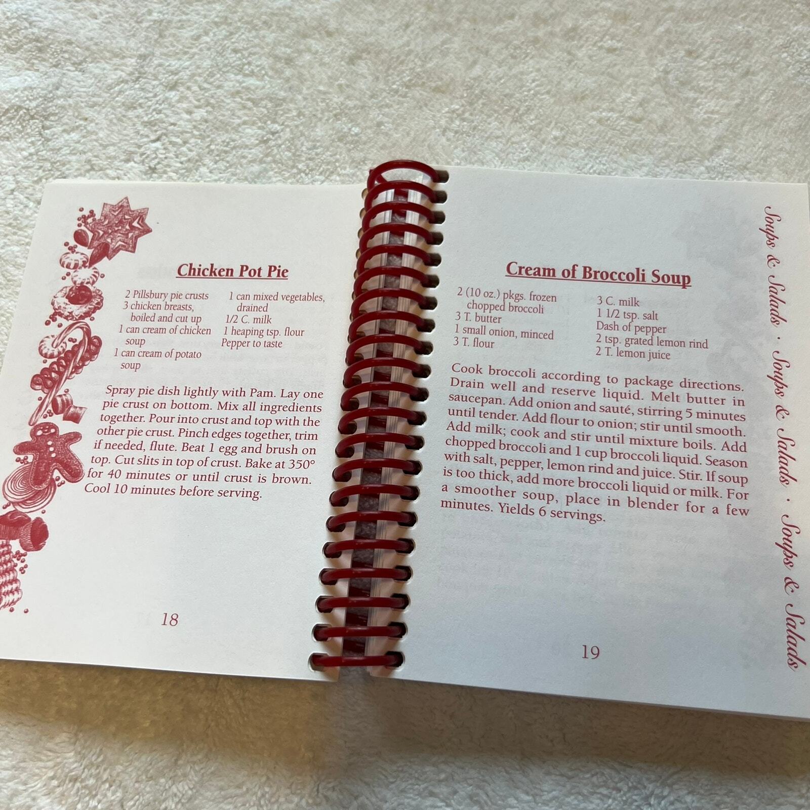 Holiday Favorites Mini Size Cookbook 184 Pages of Recipes 1999 Rada Mfg. Co.