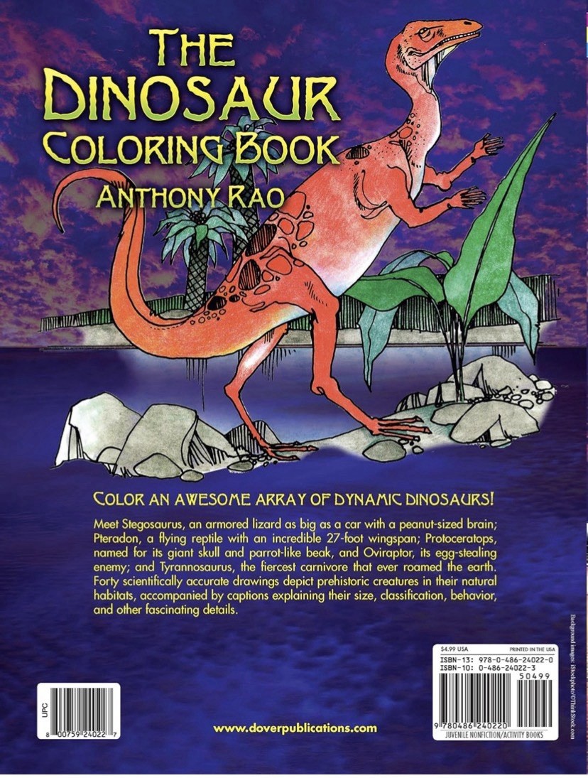 Jurassic World Scientifically Accurate Educational Dinosaur Coloring Book
