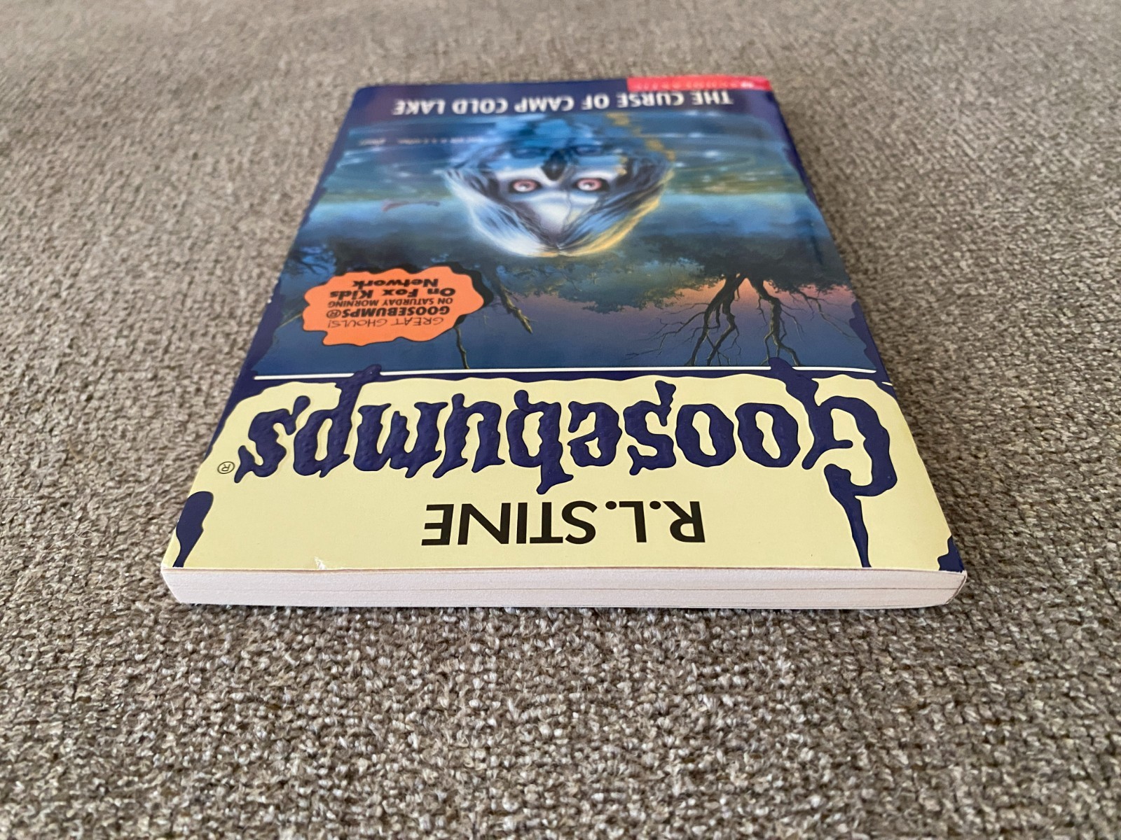 LN 1st print Goosebumps #56 The Curse of Camp Cold Lake w/att bookmark & cards