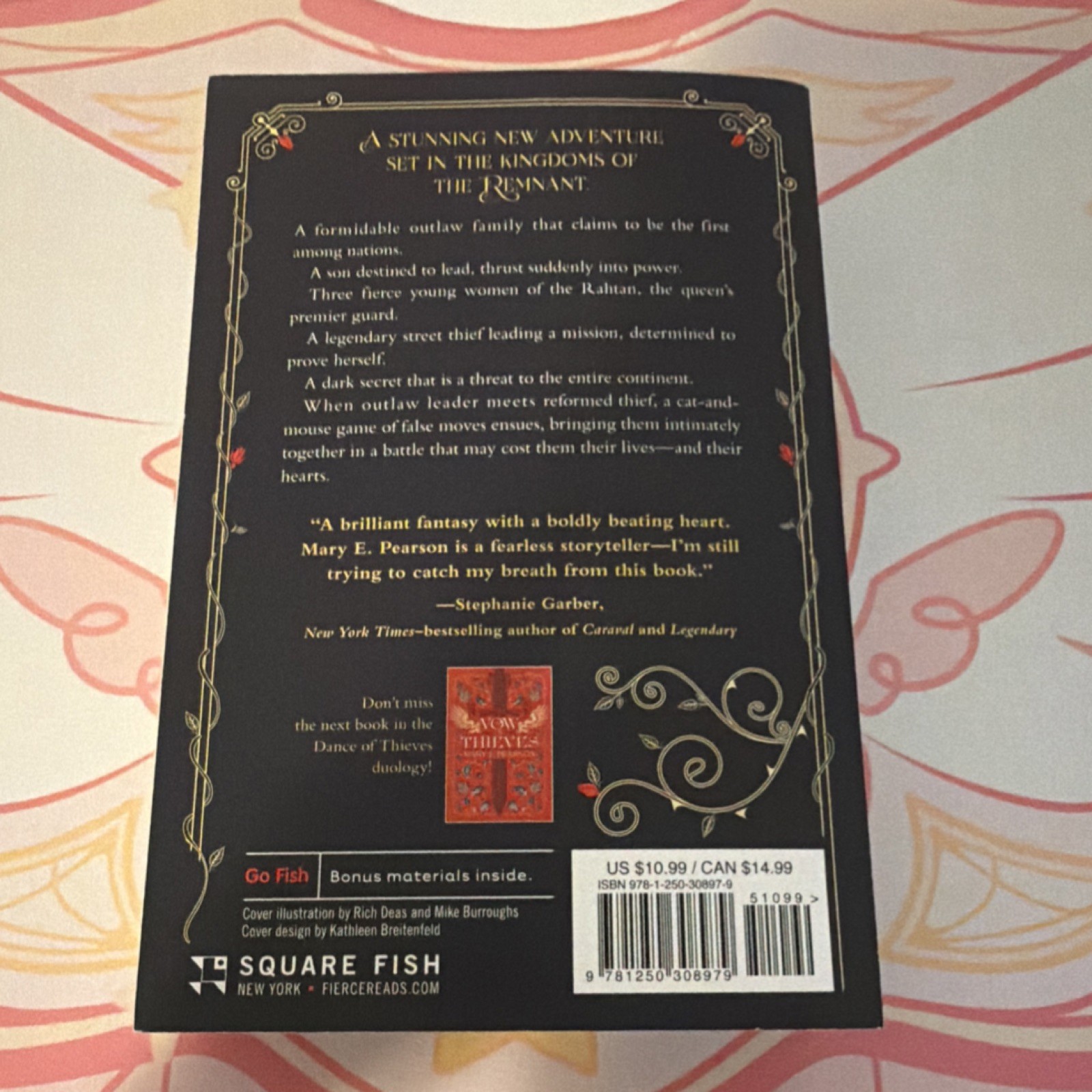 Mary E. Pearson Dance of Thieves Paperback Fantasy Young Adult Square Fish Bonus