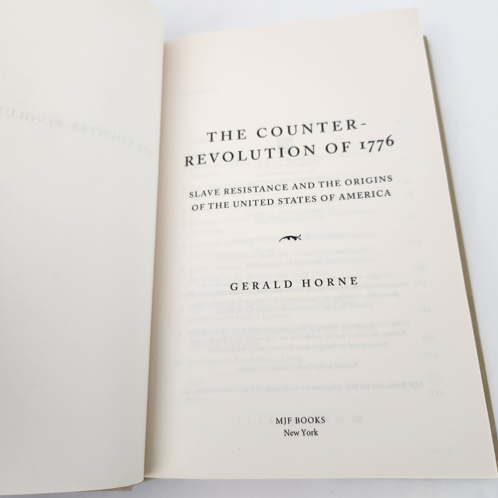 The Counter Revolution of 1776 Slave Resistance and the Origins of the USA