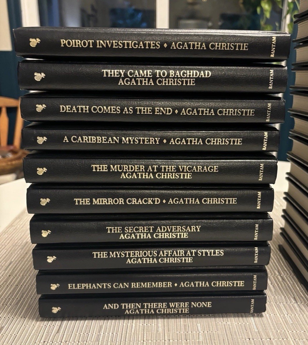 Agatha Christie Mystery Collection~Lot of 24 Bantam Leatherette Books