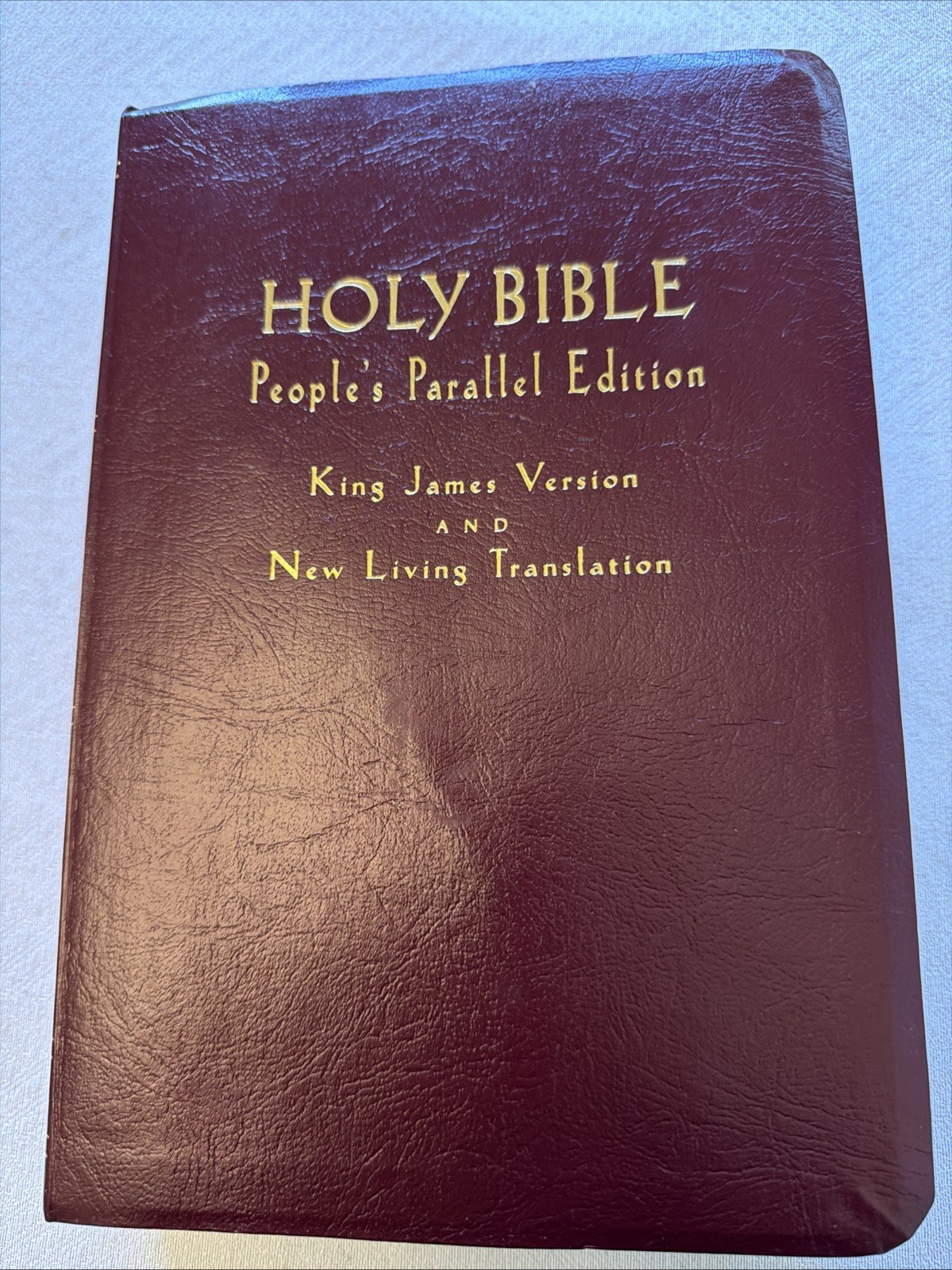 VTG 1997 Holy Bible: People’s Parallel Edition, KJV NLT Red Letter Leather Bound